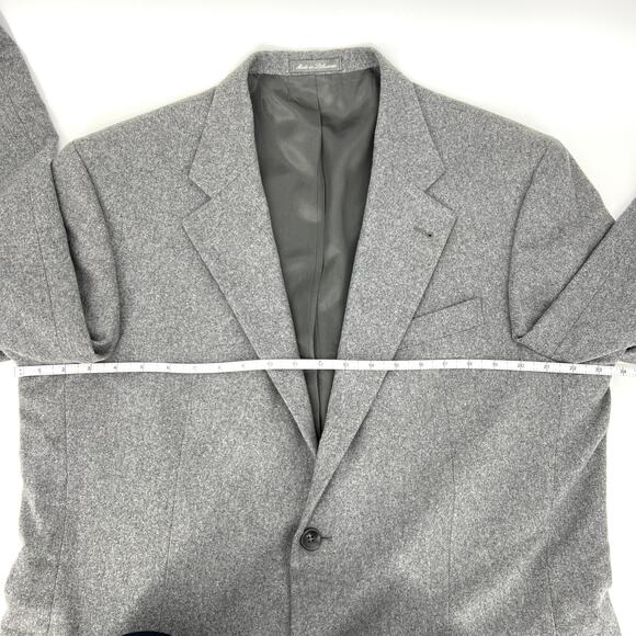 Oscar De La Renta Lithuania Mens Gray Cashmere Wool Blend Blazer Jacket Size 44L - Picture 5 of 10